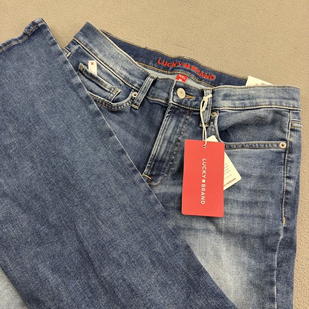 Lucky Brand Sweet Mid Rise Flare Jeans Womens 10/30A Blue Fade Denim Stretch 30"